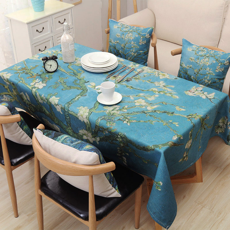 原创美式乡村棉麻桌布艺长方形餐桌布茶几布艺个性复古家用台布