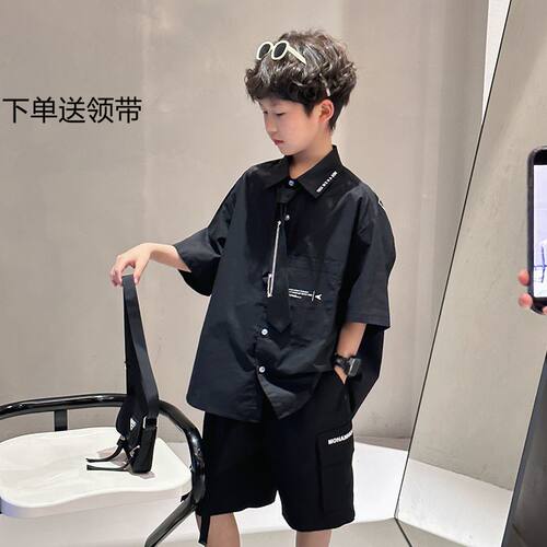 男童帅气夏款套装男大童外穿潮款