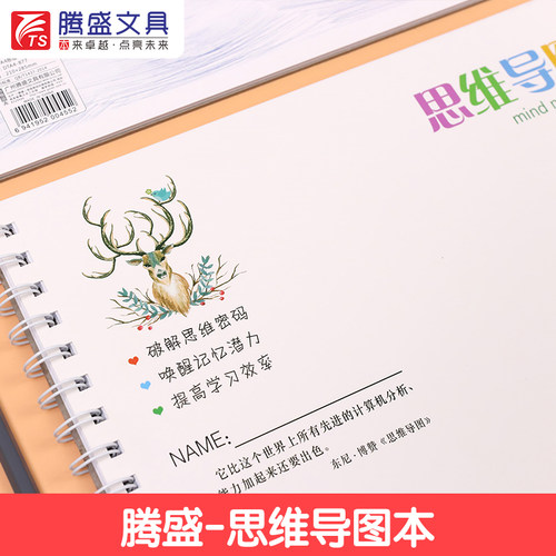 腾盛文具a4思维导图笔记本网格