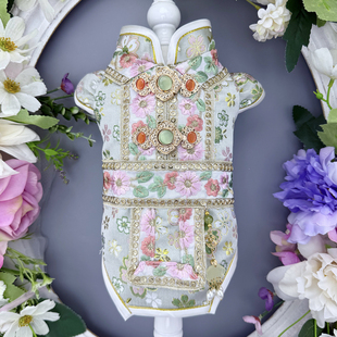 私宠手作宠物公狗唐装泰迪比熊小马贵宾秋冬外套中式狗狗节日服装