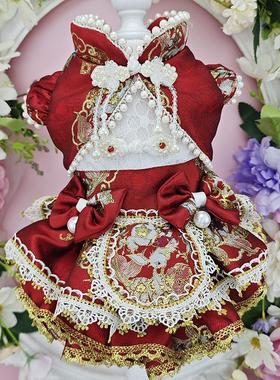 私宠手作小对襟宠物旗袍小型犬喜庆衣服泰迪比熊约克夏衣服中国风