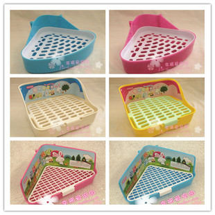 兔子龙猫 豚鼠 荷兰猪大小三角厕所/尿盆/便盆 方形厕所 多色任选