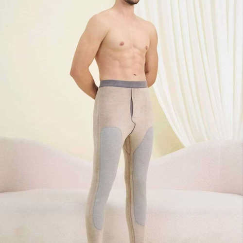 雅喜达冬款中厚保暖裤男士550g羊绒6G蓄热裤一体裤柔软高腰护膝裤