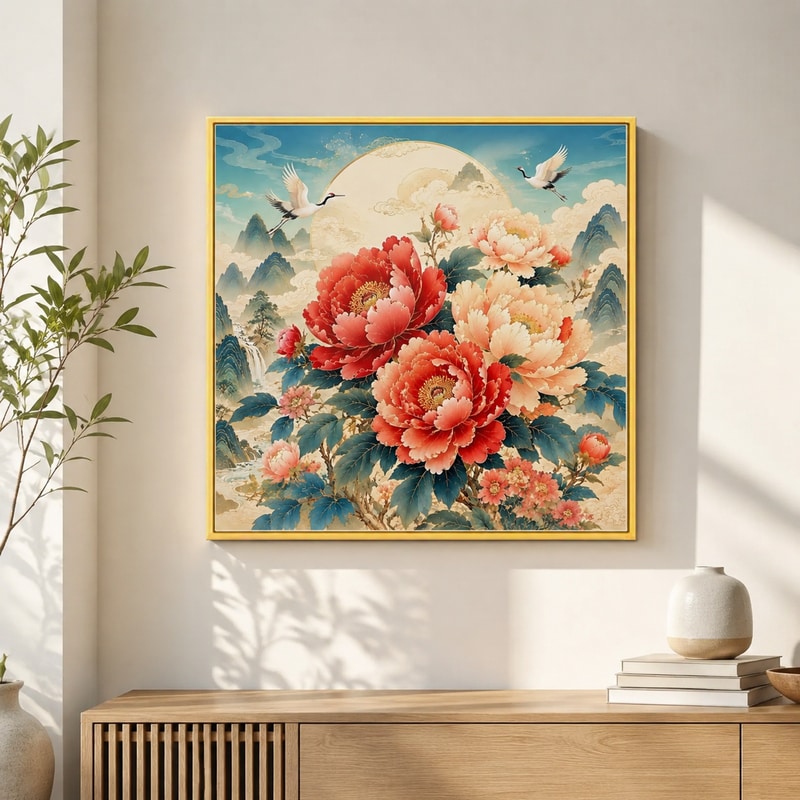 十字绣喜庆系列套件方形挂画客厅挂画手工DIY中国风国潮画心玄关