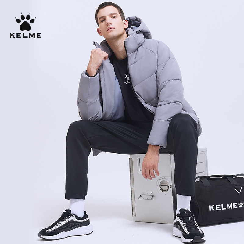 KELME卡尔美官方旗舰运动棉衣男短款棉袄足球训练大衣棉服外套冬