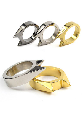 防身猫耳单指扣 戒指 破窗器 女士防狼男士户外用品 单指扣 猫儿