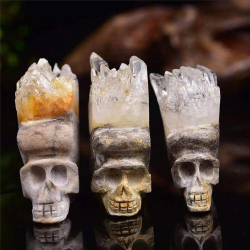 天然骨摆件 手工打磨原石雕刻件 热销爆款