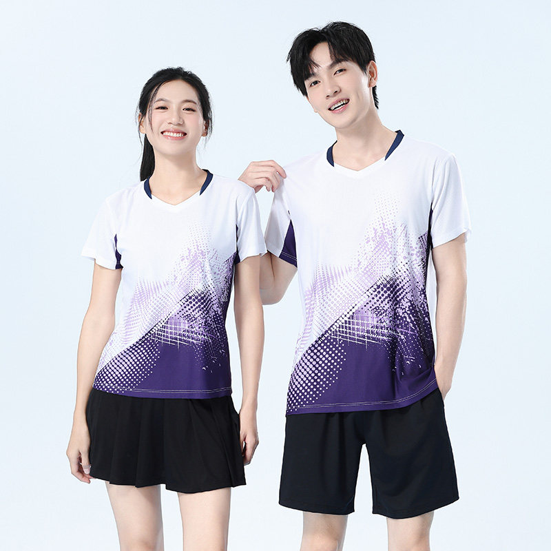 情侣款匹克球服套装男女速干短袖运动服夏季训练比赛服