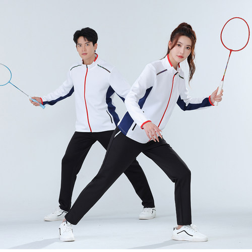 秋冬速干羽毛球服套装定制
