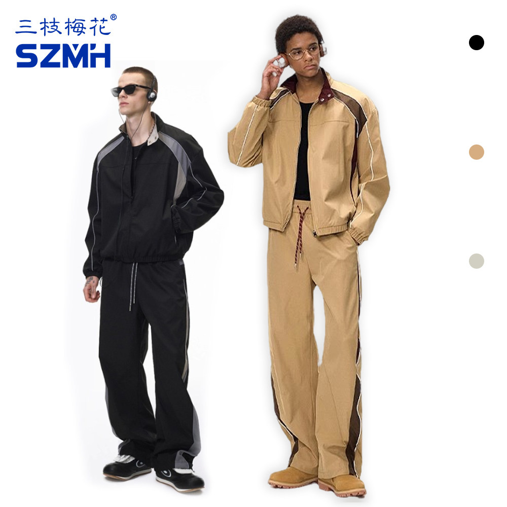 三枝梅花运动套装男女同款机能复古立领夹克户外休闲裤两件套情侣,运动服/休闲服装,运动套装,淘宝优惠券,粉丝福利购,淘宝优惠卷