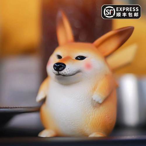 手办沙雕柴犬皮卡狗PIKA预售