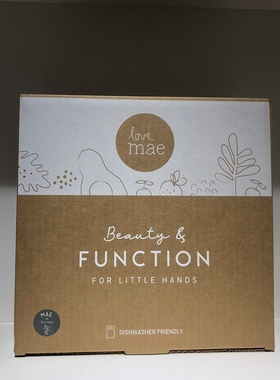 澳洲lovemae 儿童竹纤维杯子碗勺吸盘简约设计 mini 儿童宝宝餐具