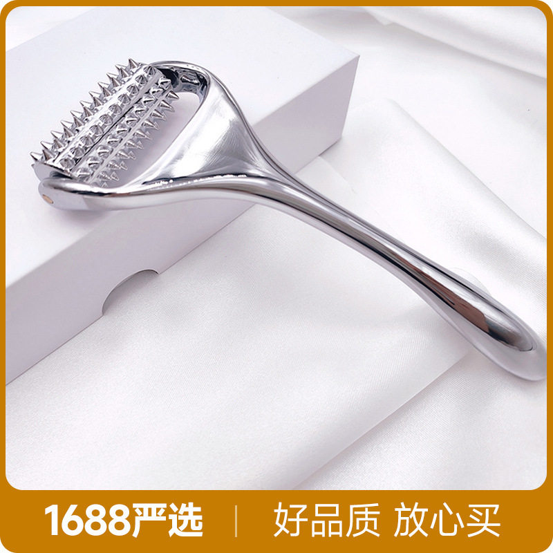 微针滚轮按摩器金属面部无痛美容仪滚针微针推脸器滚轮瘦脸仪
