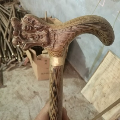 大量非洲鸡翅木，红花梨龙头拐杖，手杖礼品厂家拐杖