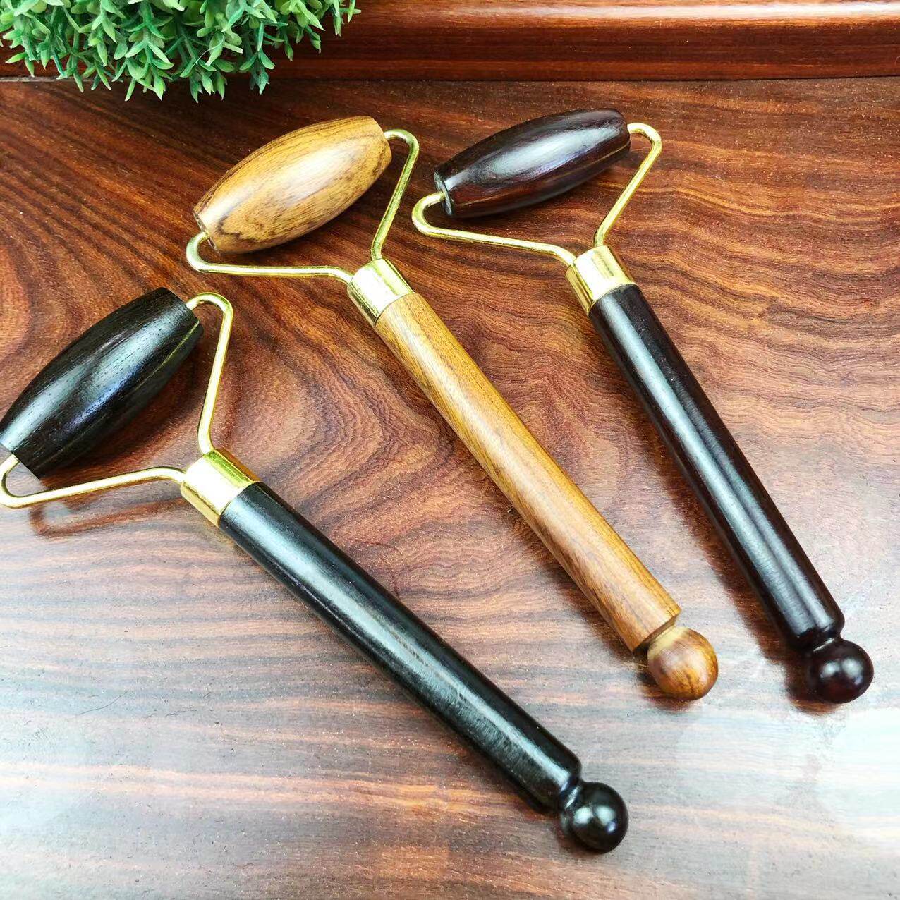 紫光檀木面部按棒滚轮按仪脸部按滚珠按器