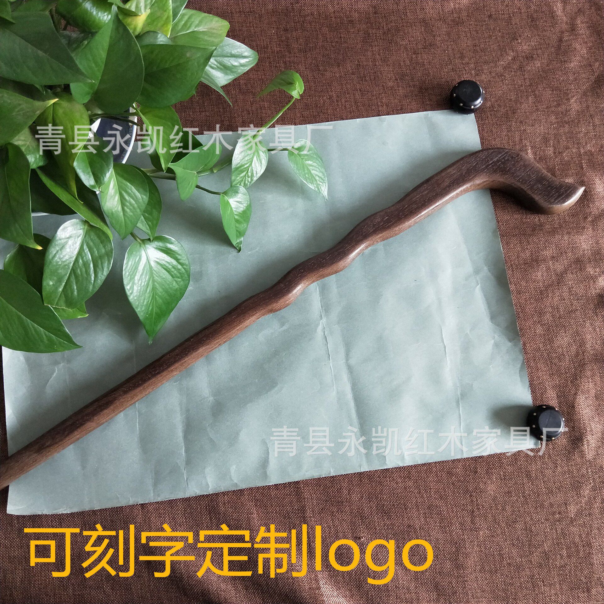 鸡翅木一体拐杖老人防滑红木实木拐棍户外徒步登山轻便木质手棍