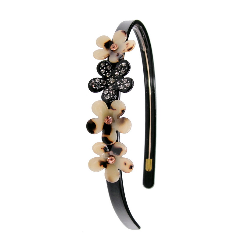 日韩法式经典日常玳瑁花朵头发箍