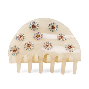 现货美国小众品牌Emi 定制半扎发花朵L抓夹 Jay发抓大姐姐明星同款