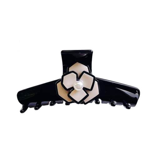 法式极简山茶花发抓夹鲨鱼夹爪卡