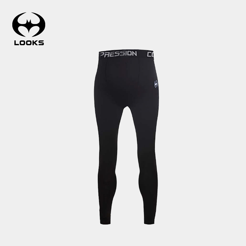 路克士春秋男女足球训练裤健身裤户外跑步针织运动紧身裤3623