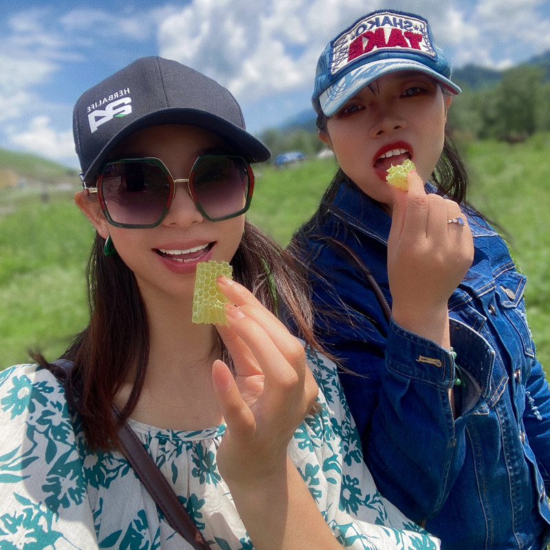 新疆伊犁唐布拉尼勒克独库黑蜂蜂蜜纯正天然野生山花蜜百花结晶蜜