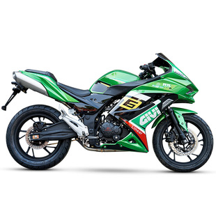 国产H2真车燃油摩托车趴赛跑车重型机车排气管在坐垫下摩托大跑车