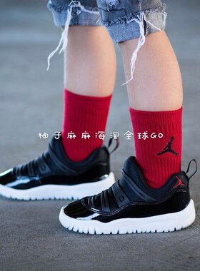 新款JORDAN RETRO 11 粉蛇 AJ11童鞋男女儿童一脚蹬运动鞋