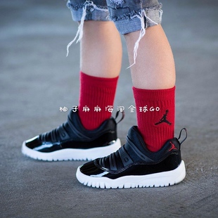 新款JORDAN RETRO 11 粉蛇 AJ11童鞋男女儿童一脚蹬运动鞋