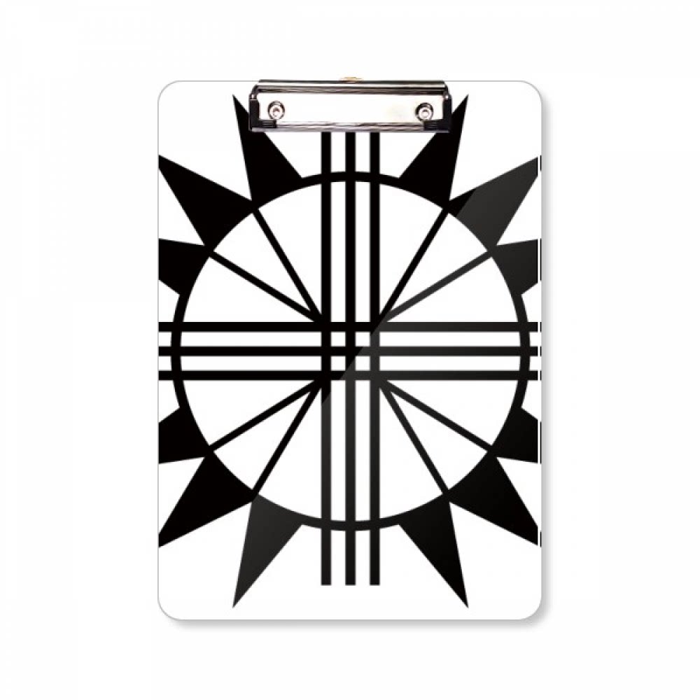 古埃及花纹盾牌抽象剪影平头文件夹书写垫板考试a4