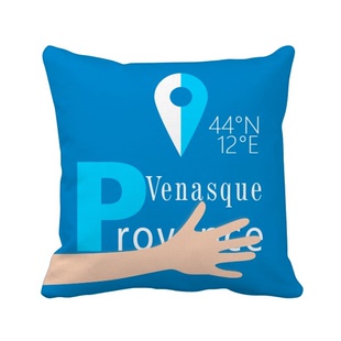 普罗旺斯地理坐标手方形抱枕靠枕沙发靠垫双面含芯礼物