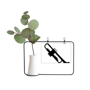 圆号古典音乐歌曲金属相框陶瓷花瓶装饰