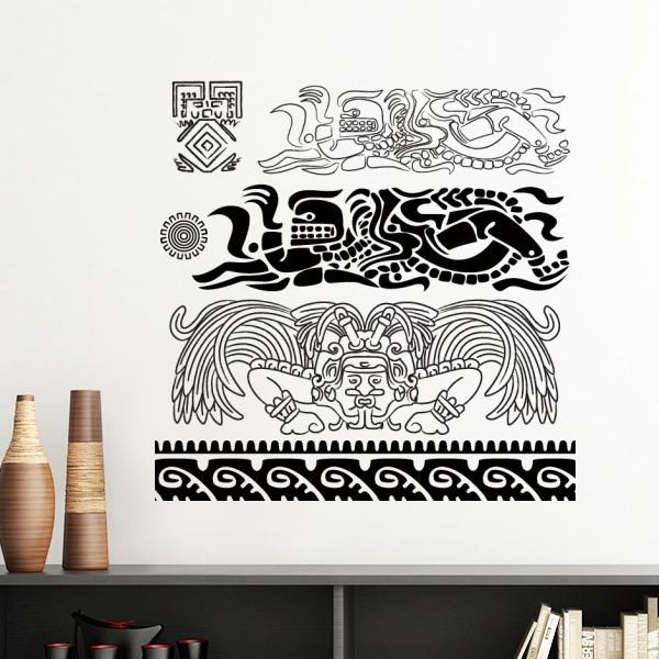 古埃及装饰花纹抽象纹样墙贴壁纸房间贴花