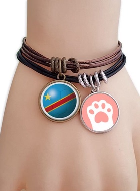 国旗纹样猫咪礼品手链