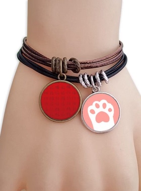 福字红色猫咪礼品手链