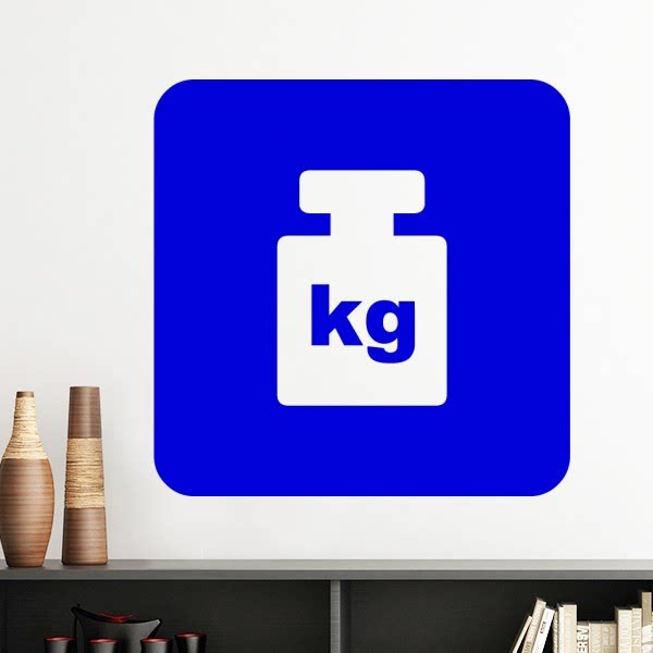 注意重量正方形警告禁止标志插画图案墙贴壁纸房间贴花