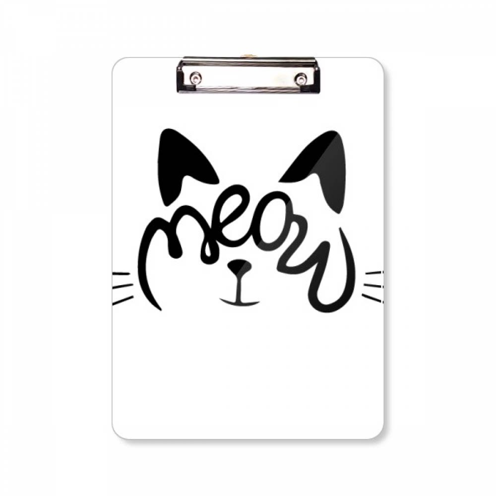 猫头创意手绘文字设计平头文件夹书写垫板考试a4