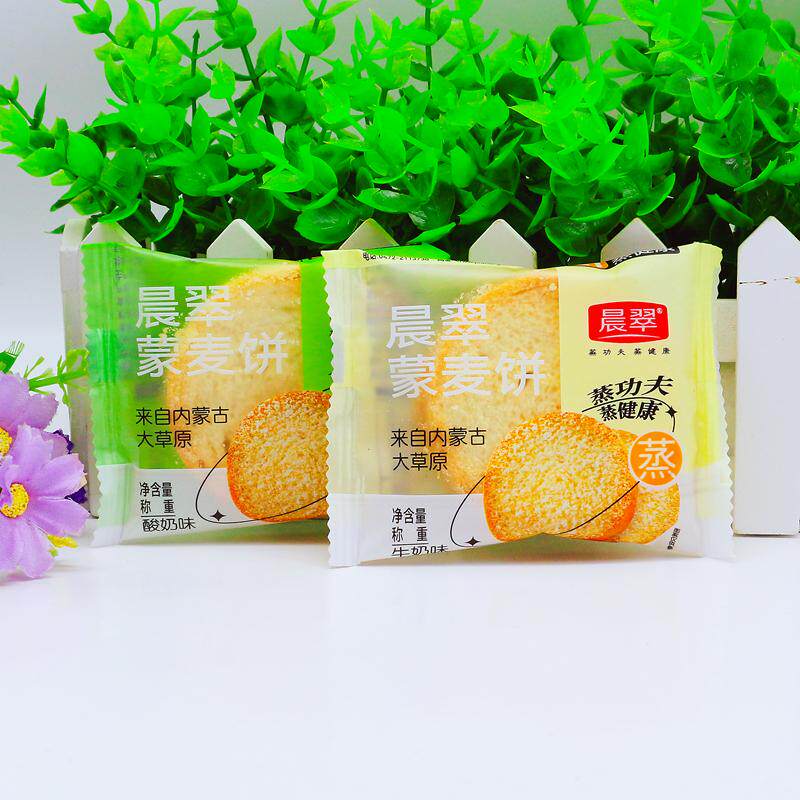 晨翠蒙麦饼馒头片非油炸烤馍片内蒙小吃酥性饼干散装休闲办公零食