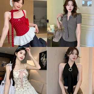 150 100 辣妹带胸垫显瘦美背吊带内搭外穿简约百搭背心 编号