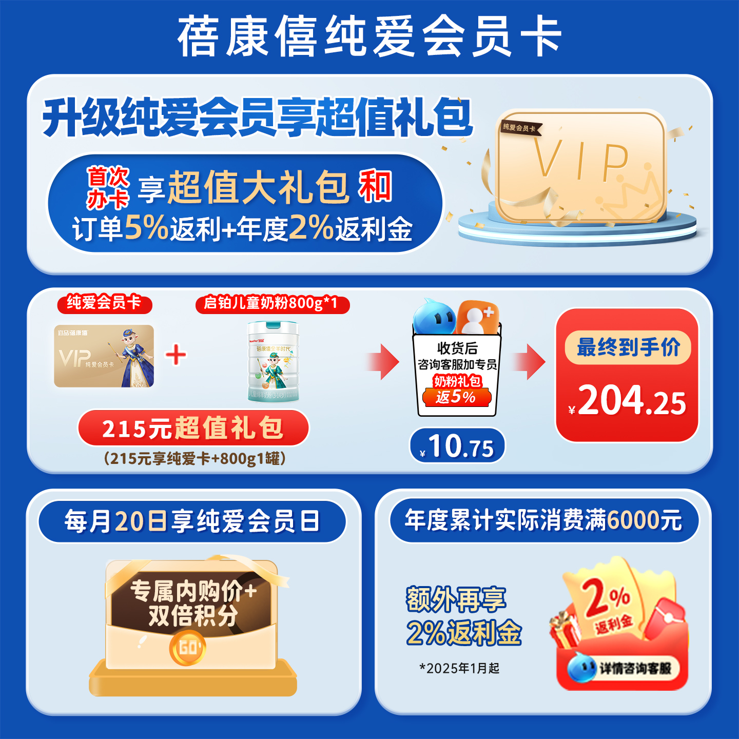 蓓康僖儿童奶粉纯爱会员卡