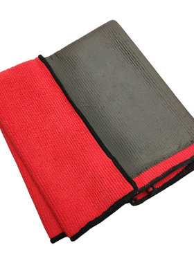 红色去污泥毛巾汽车清洗工具镀膜镀晶前漆面美容用品磨泥布磨泥巾