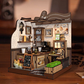 微缩场景diy小屋咖啡屋手工拼装 3D立体房子积木玩具模型创意礼物