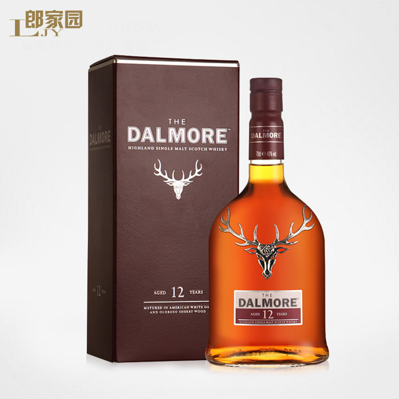进口洋酒Dalmore达尔摩/大摩/帝摩12年苏格兰单一麦芽威士忌双桶