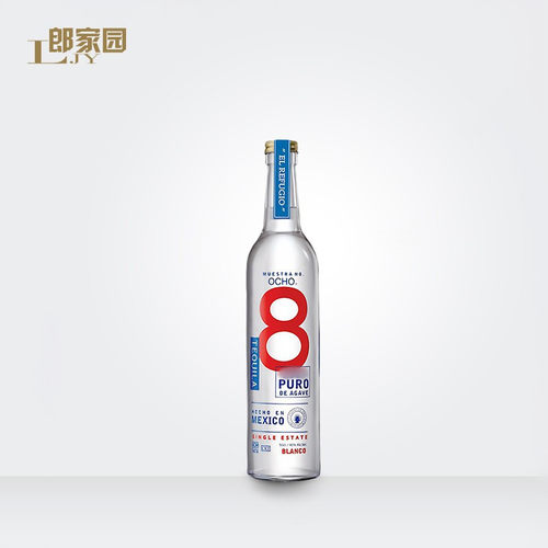 郎家园洋酒OCHO BLANCO TEQUILA墨西哥田园8号银樽特基拉龙舌兰酒
