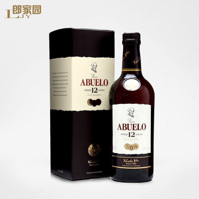 洋酒包邮ron abuelo 12 y/o.老爷爷12年朗姆酒