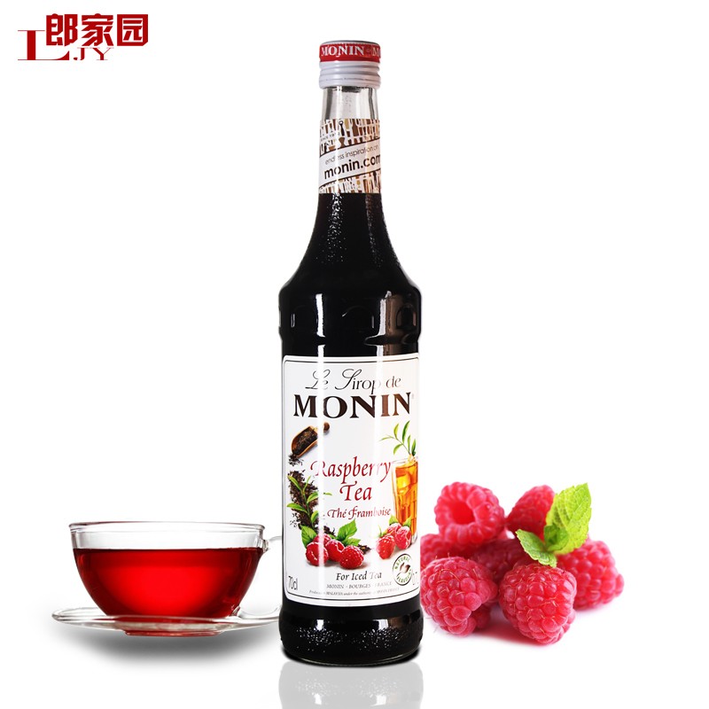 郎家园包邮莫林monin raspberry tea syrup莫林覆盆子味糖浆700ml