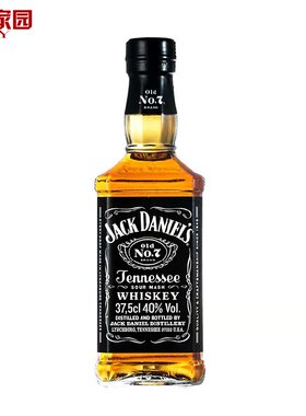 进口洋酒JACK DANIEL'S美国杰克丹尼田纳西州威士忌酒375ml