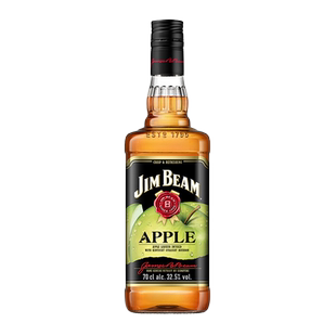 郎家园洋酒宾三得利JIM BEAM金宾波本威士忌力娇酒苹果味700ml