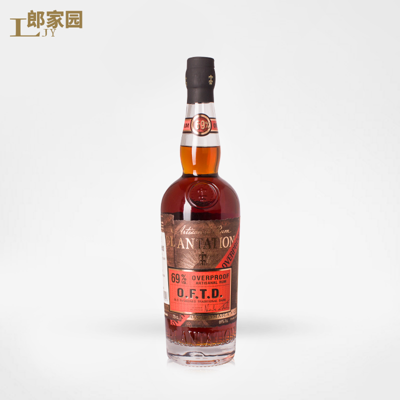 进口洋酒蔗园传统黑朗姆酒700ml