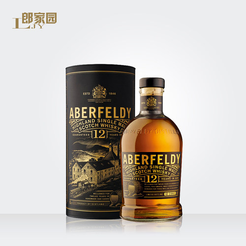 原装进口洋酒Aberfeldy艾柏迪12年单一麦芽威士忌700ml