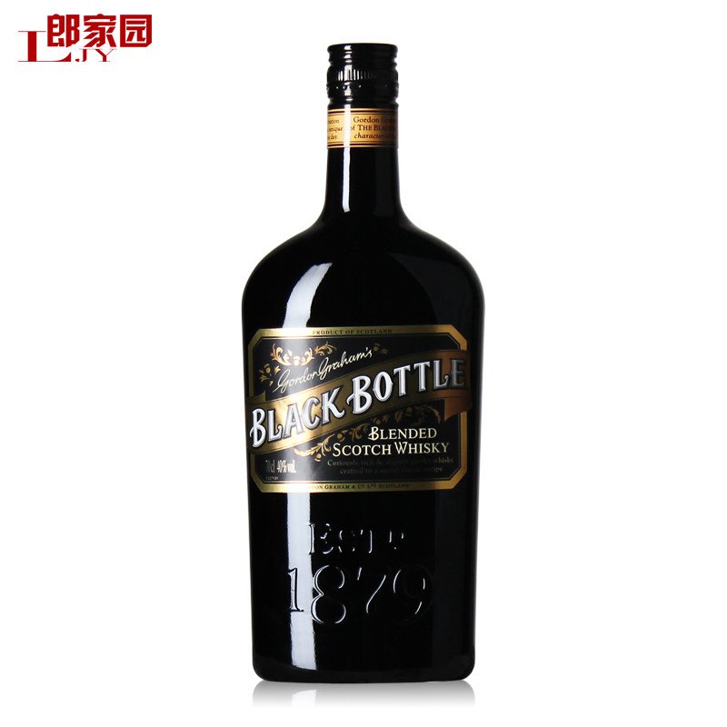 郎家园洋酒包邮black bottle黑瓶/黑樽艾雷岛调合威士忌酒